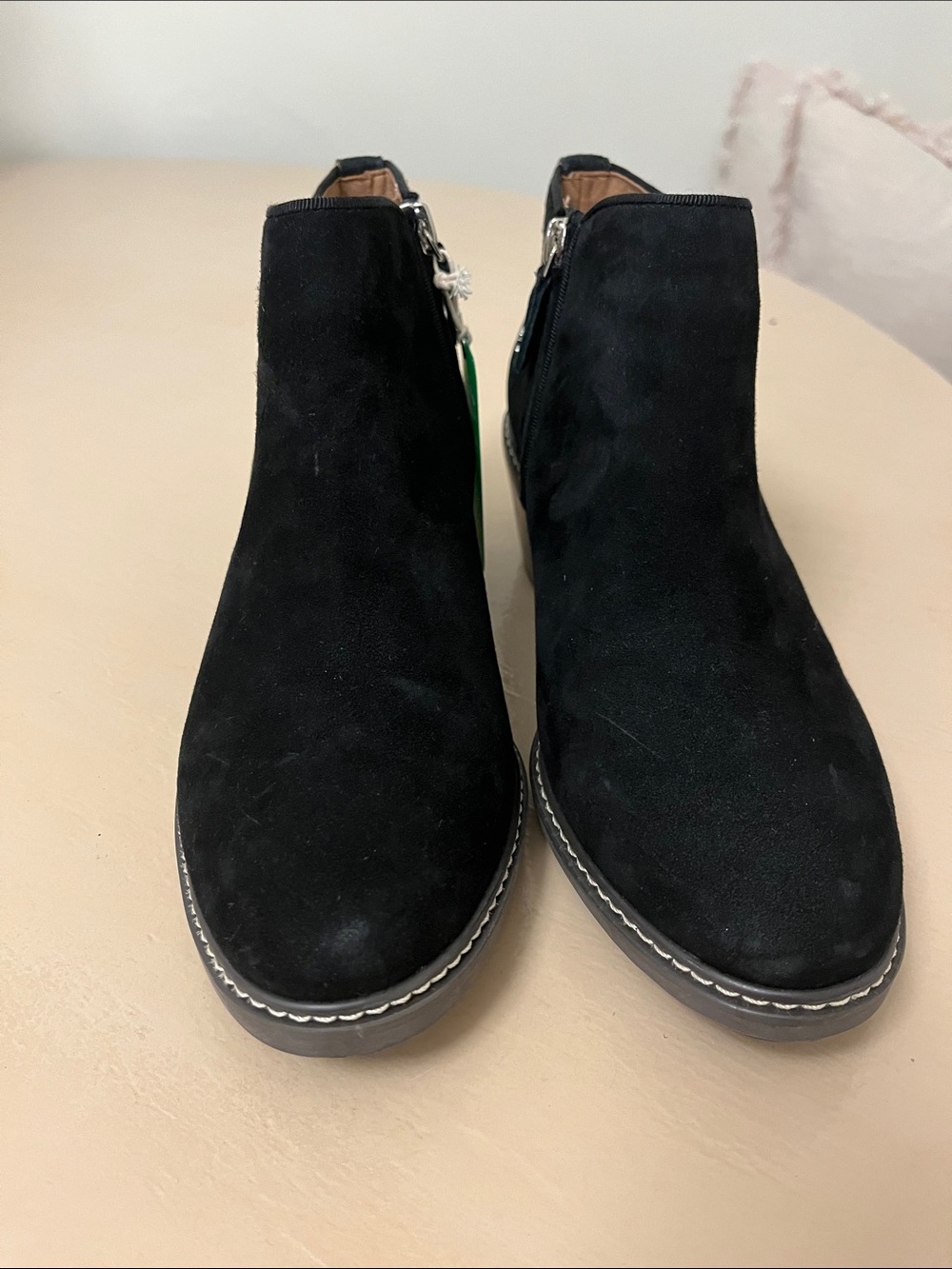 Sam Edelman Black Suede Side-Zip Chelsea Ankle Boots